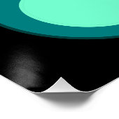 青と緑の交差円のデザイン ポスター (コーナー)