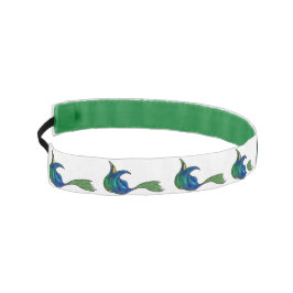 青と緑の人魚テールヘッドバンド アスレチックヘッドバンド