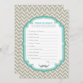 青と緑の口ひげの価格は右のゲームカード 招待状 (正面/裏面)