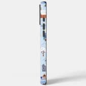 青と緑の可愛いアルプスのロッジ スキーの風景 4月 Case-Mate iPhoneケース (裏面 / 左)