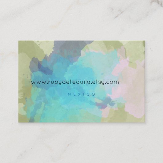 青と緑の名刺 名刺 (正面)