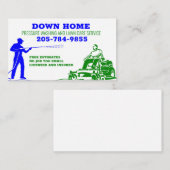 青と緑の圧力洗浄及び芝生気に 名刺 (正面/裏面)