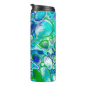 青と緑の大理石の流体アート抽象芸術 タンブラー (回転右)