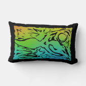 青と緑の女神 ランバークッション (裏面)