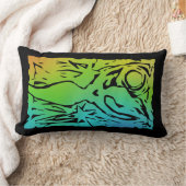 青と緑の女神 ランバークッション (ブランケット)