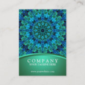 青と緑の宝石マンダラ 名刺 (正面)