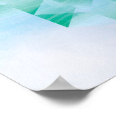 青と緑の幾何学的 ポスター (角)