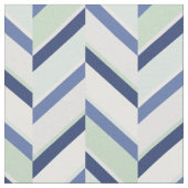 青と緑の幾何形状の山形パターン ファブリック (クローズアップ)