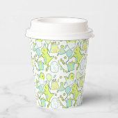 青と緑の恐竜誕生日 紙コップ (右)