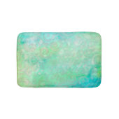 青と緑の抽象芸術アート バスマット (正面)
