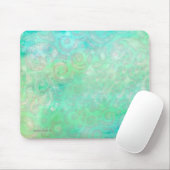 青と緑の抽象芸術アート マウスパッド (マウス)