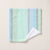 青と緑の抽象芸術ストライプ バスタオルセット (ウォッシュタオル)