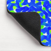 青と緑の抽象芸術パターン マウスパッド (コーナー)