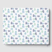 青と緑の指紋ツリーをリーフする ゲストブック (裏面)