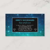 青と緑の星のグラデーショントワイライト 名刺 (裏面)