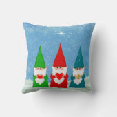 青と緑の服を着たかわいいクリスマス格言 クッション (裏面)