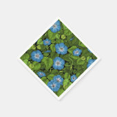 青と緑の朝顔 スタンダードカクテルナプキン (角)