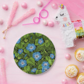 青と緑の朝顔 ペーパープレート (パーティー)