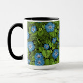 青と緑の朝顔 マグカップ (左)