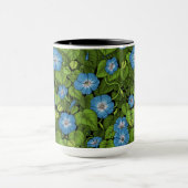 青と緑の朝顔 マグカップ (中央)