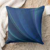 青と緑の柔らかい砂波 クッション (ブランケット)