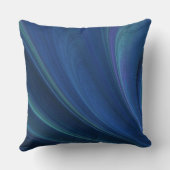 青と緑の柔らかい砂波 クッション (裏面)