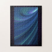 青と緑の柔らかい砂波 ジグソーパズル (縦)