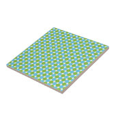青と緑の水玉模様パターン タイル (側面)