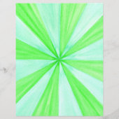 青と緑の水色のスポーク模様スクラップブック (裏面)