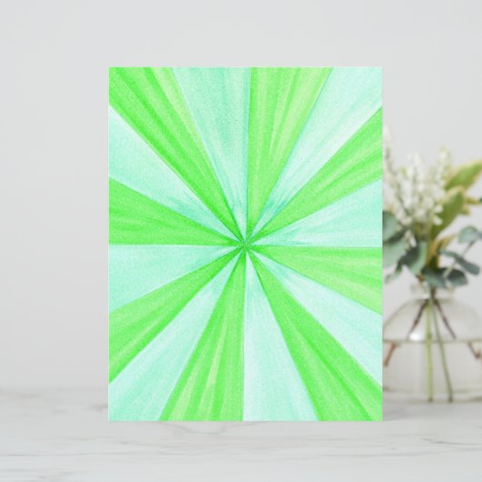 青と緑の水色のスポーク模様スクラップブック (スタンド正面)