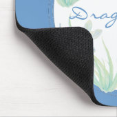 青と緑の水色のトンボが大好き マウスパッド (コーナー)