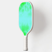 青と緑の水色の大理石パターン ピックルボールラケット (左)