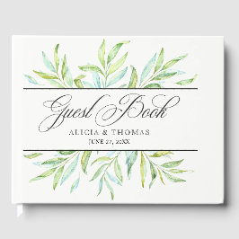 青と緑の水色の葉 ゲストブック