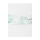 青と緑の水色結婚のイニシャル 招待状ベリーバンド (裏面例)