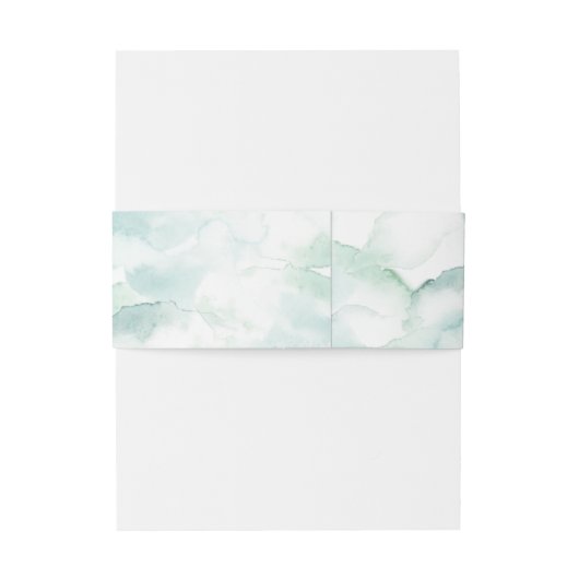 青と緑の水色結婚のイニシャル 招待状ベリーバンド (裏面例)