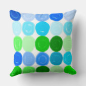 青と緑の泡 クッション (裏面)