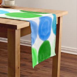 青と緑の泡 ショートテーブルランナー