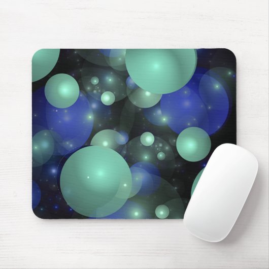 青と緑の泡 マウスパッド (マウス)