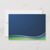 青と緑の波の応答 出欠カード (裏面)