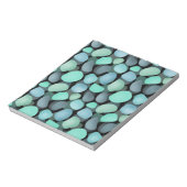 青と緑の海石 ノートパッド (回転)