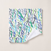 青と緑の海藻 バスタオルセット (ウォッシュタオル)