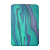 青と緑の液体大理石浴マット バスマット (正面縦)