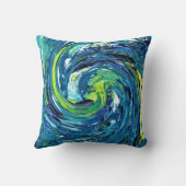 青と緑の渦巻き クッション (裏面)