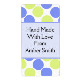 青と緑の点 ラベル (正面)