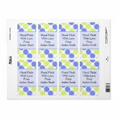 青と緑の点 ラベル (フルシート)