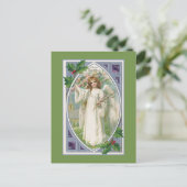 青と緑の白い天使 ポストカード (スタンド正面)