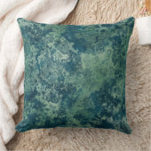 青と緑の石の抽象芸術 クッション (ブランケット)