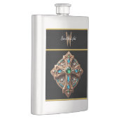 青と緑の石を持つEtherealクロスブルック フラスク (右)