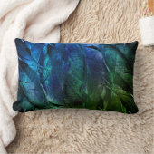青と緑の羽 ランバークッション (ブランケット)