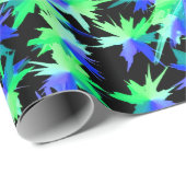 青と緑の色のスプラッシュパターン ラッピングペーパー (ロールコーナー)